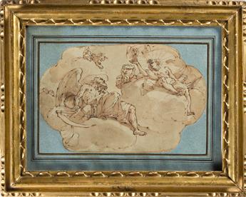 UBALDO GANDOLFI (Bologna 1728-1781 Ravenna) Apollo and Cronos.